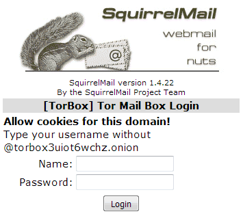SquirrelMail login