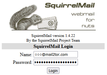 squirrelmail login