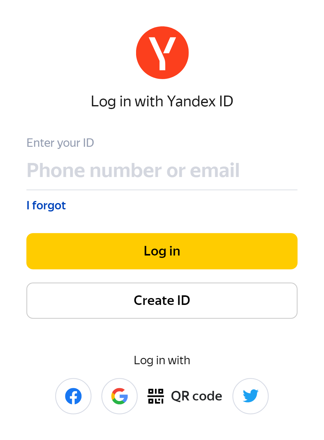 Yandex.com login