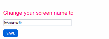 FlickrのScreen nameの変更画面