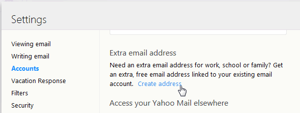 Extra email address