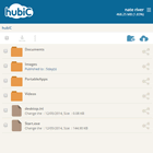 hubiCのWebインターフェイス画面