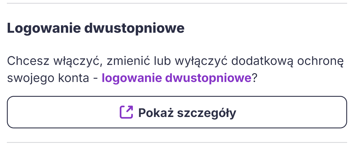 Logowanie dwustopniowe