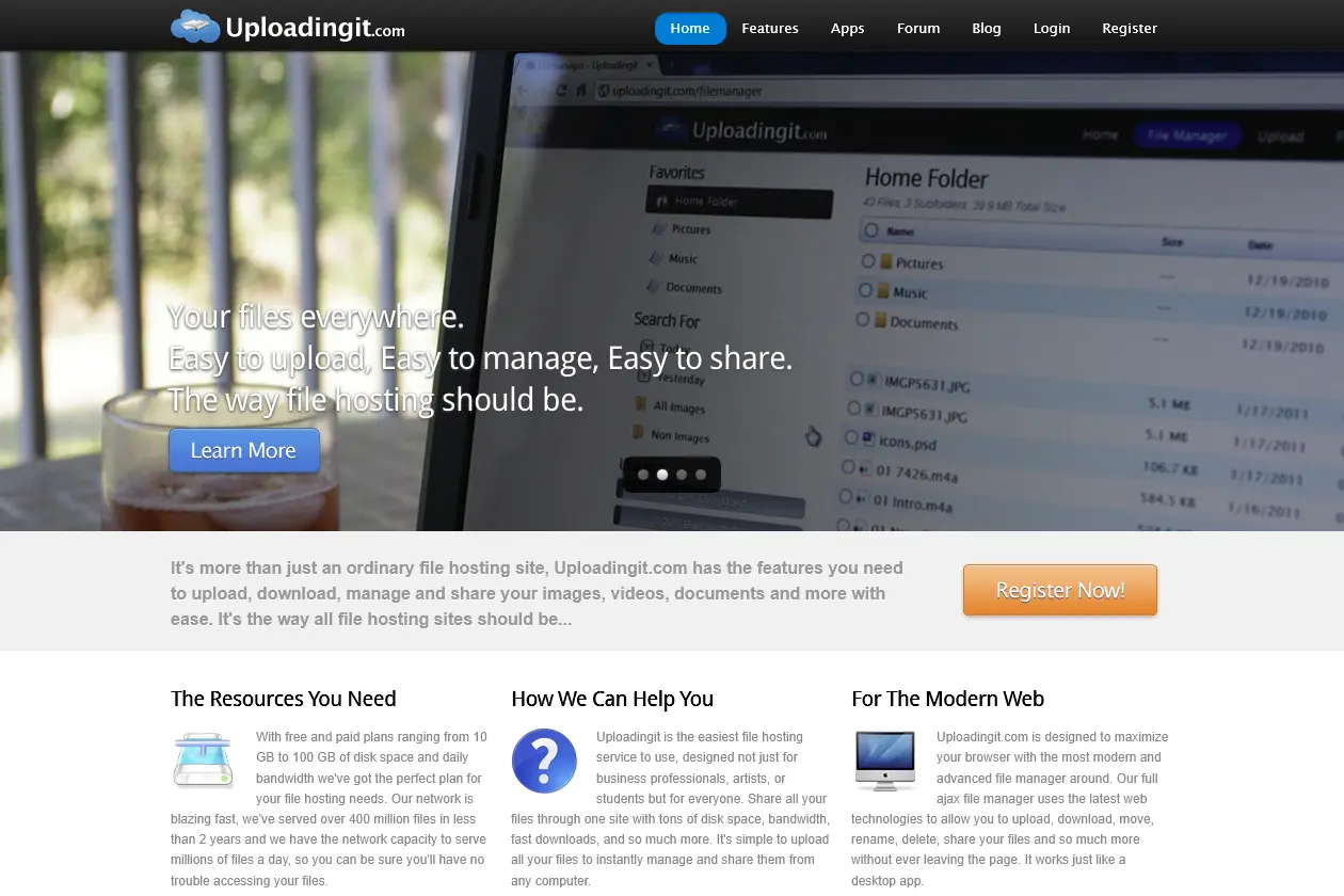 Uploadingit Screenshot